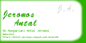 jeromos antal business card